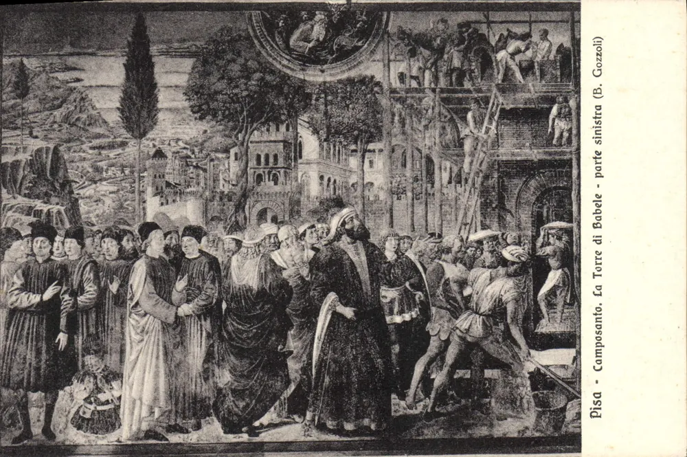 Die Turm von Babel - Camposanto - Pisa - B. Gozzoli - Vorderseite