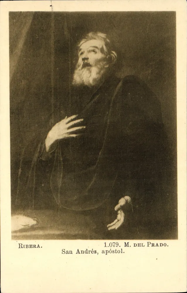 Święty Andrzej, apostoł — obraz Ribery — Muzeum Prado, nr 1.079 - Awers