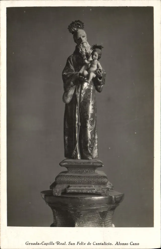 Granada - Königliche Kapelle. San Felix de Cantalicio — Skulptur von Alonso Cano - Vorderseite