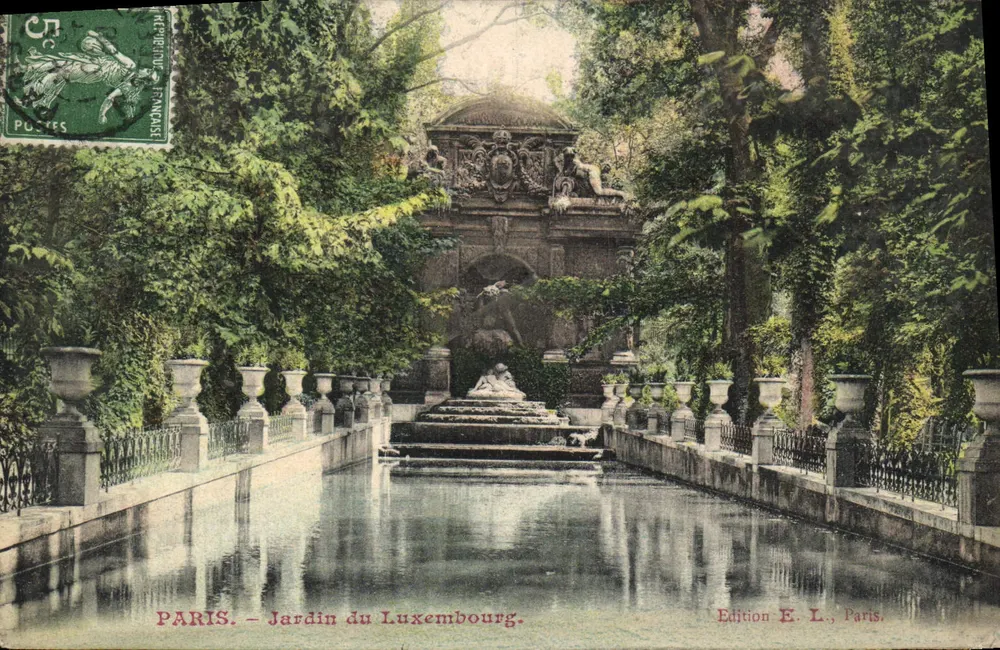 Paris — Jardim do Luxembourg — Edição E. L., Paris - Frente