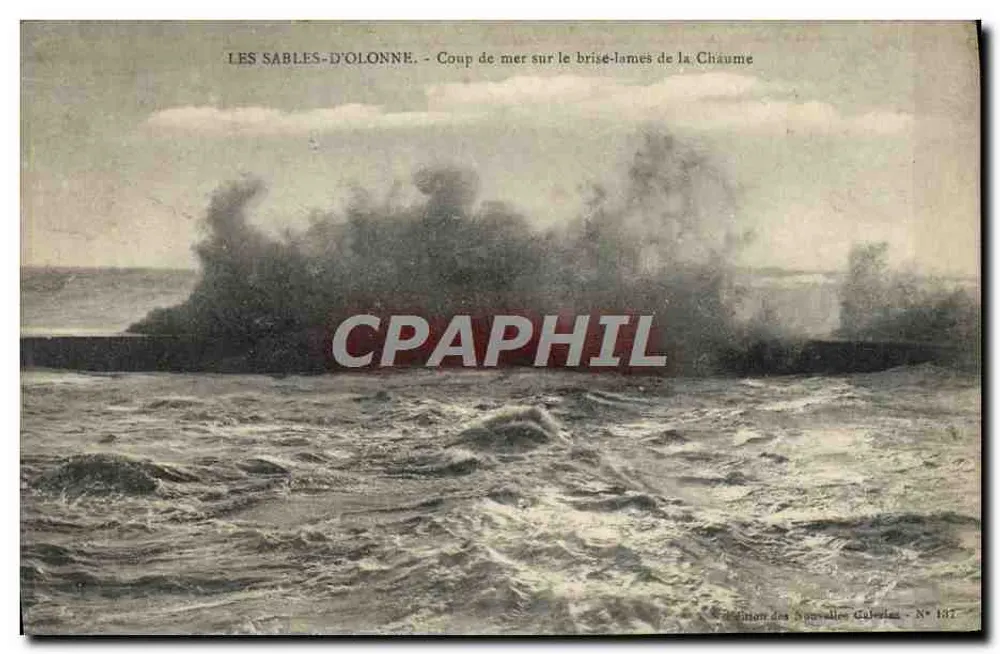 Les Sables-d'Olonne — Wellenbruch am Schutzdamm der Chaume — Ausgabe der Nouvelles Galeries, Nr. 137 - Vorderseite