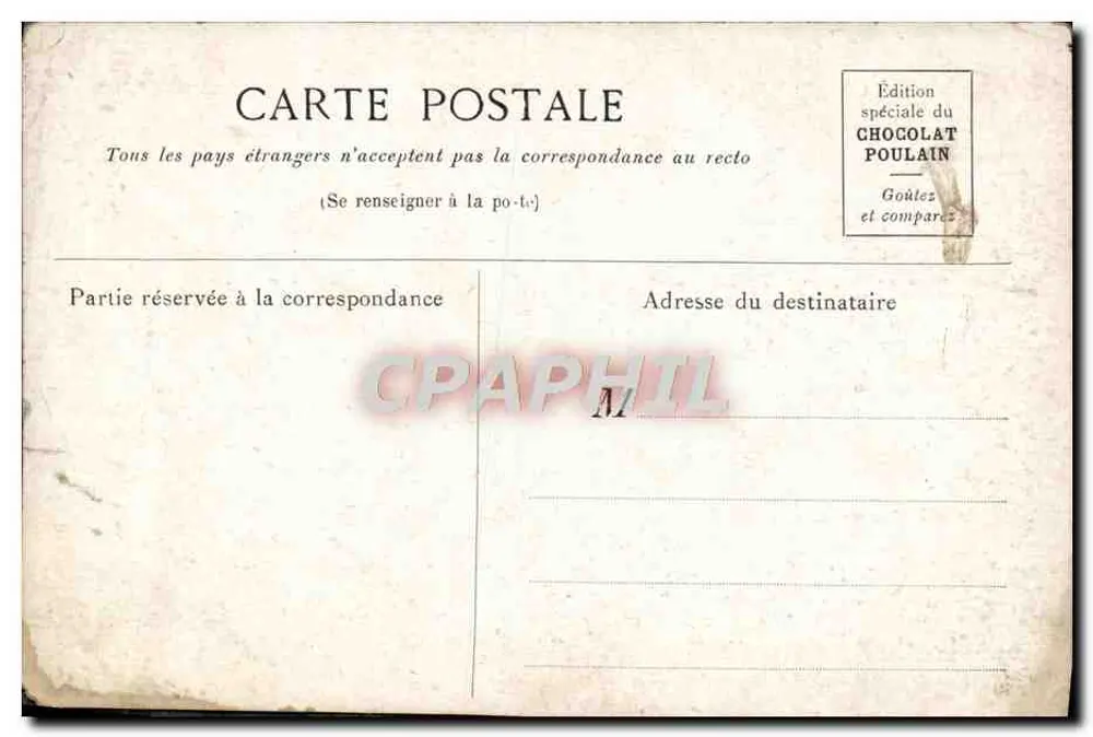 TOURAINE — Château de Luynes — Édition spéciale du CHOCOLAT POULAIN - Verso