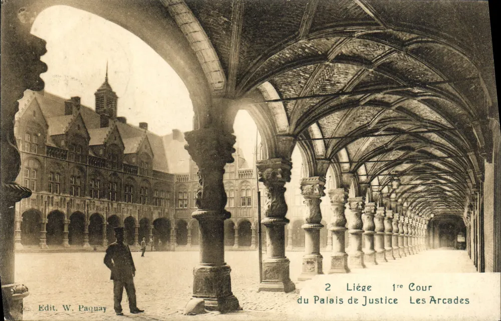 Liège - 1. Gerichtshof des Palastes der Justiz - Die Arcades — Edit. W. Paquay, n°2 - Vorderseite