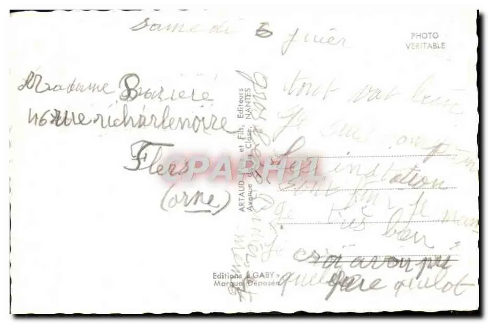 Sées — Allgemeine Ansicht, Die Kathedrale, Das Rathaus, Platz der Station — Éditions Gaby, Nantes - Rückseite