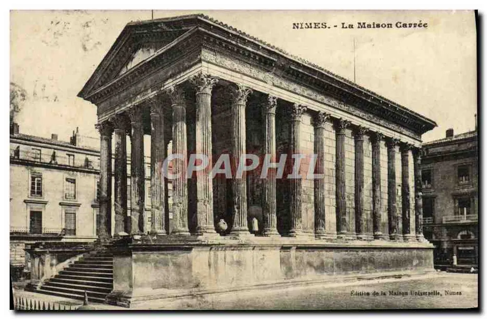 Nîmes - A Maison Carrée — Edição da Maison Universelle, Nîmes - Frente