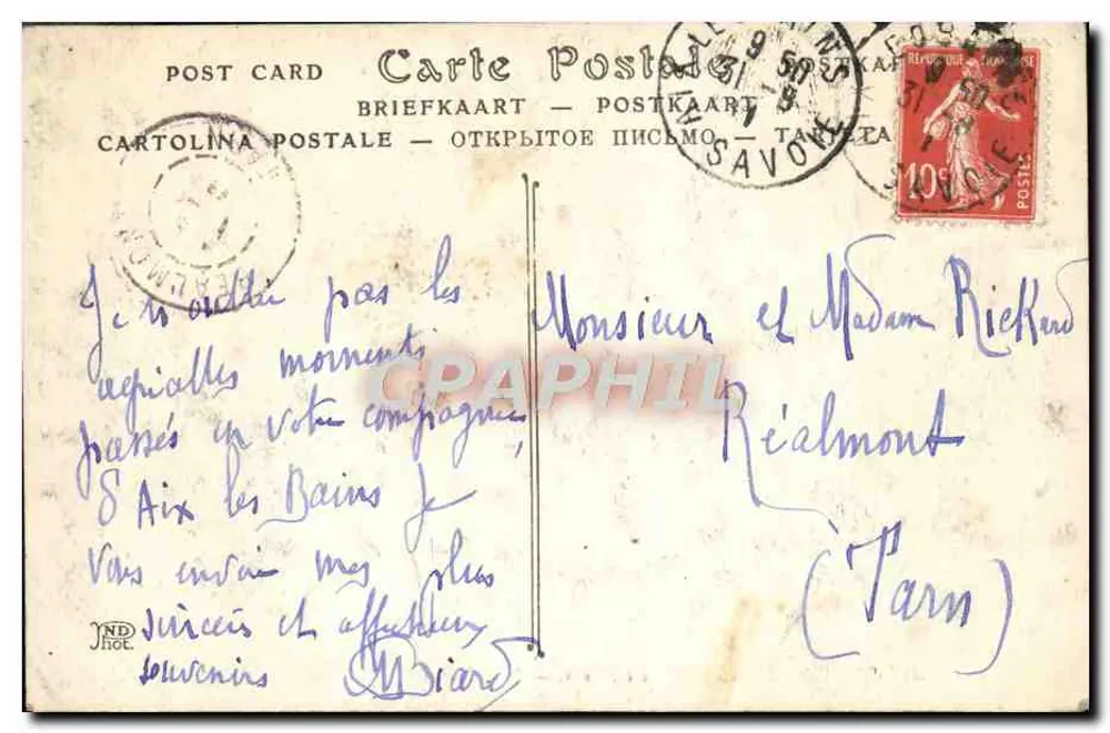 Aix-les-Bains — A Villa dos Flores — ND. Pbol. - Verso