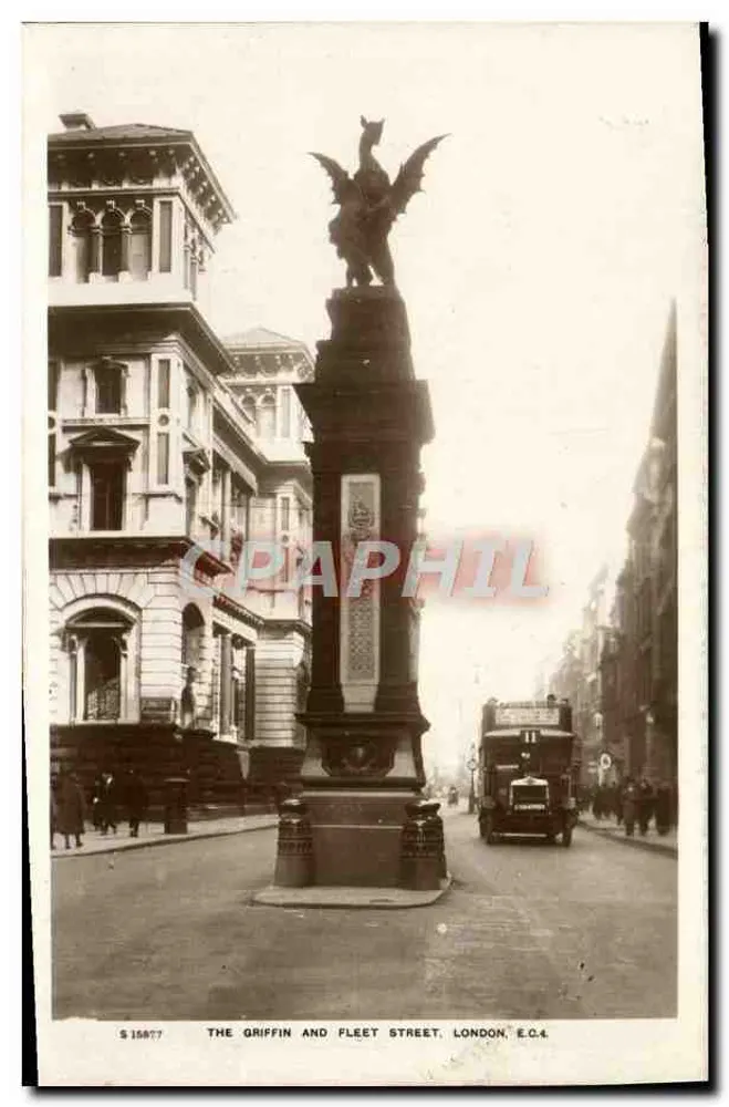 Der Griffin und Fleet Street, London — Verlag Kingsway Real Photo Series - Vorderseite