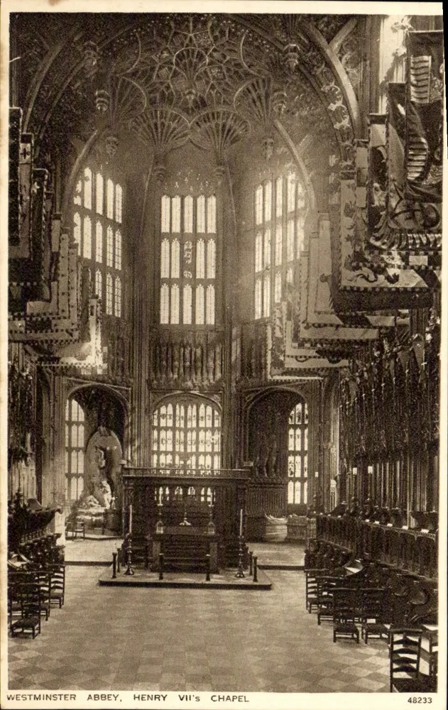 Westminster Abbey, Kapelle von Heinrich VII — Innenansicht — Verlag Wells & Tunbridge Wells, n° 48233 - Vorderseite