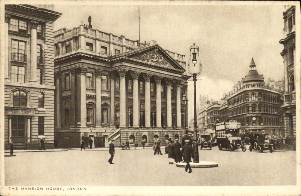 The Mansion House, Londres — vista urbana — Série Regent - Frente