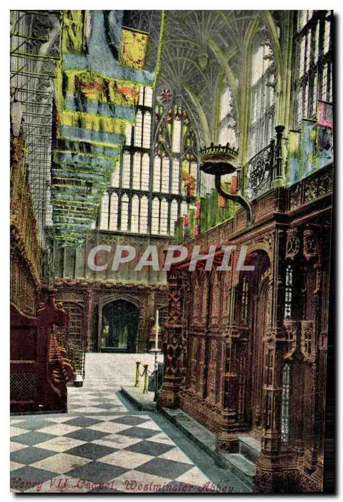 Capela de Henrique VII, Abadia de Westminster — vista interna — Valentine & Son Series - Frente