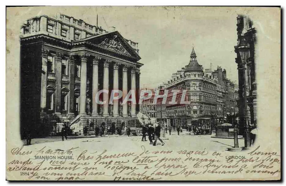 Mansion House — Londen — onbekende uitgever, n° 2884 - Voorkant