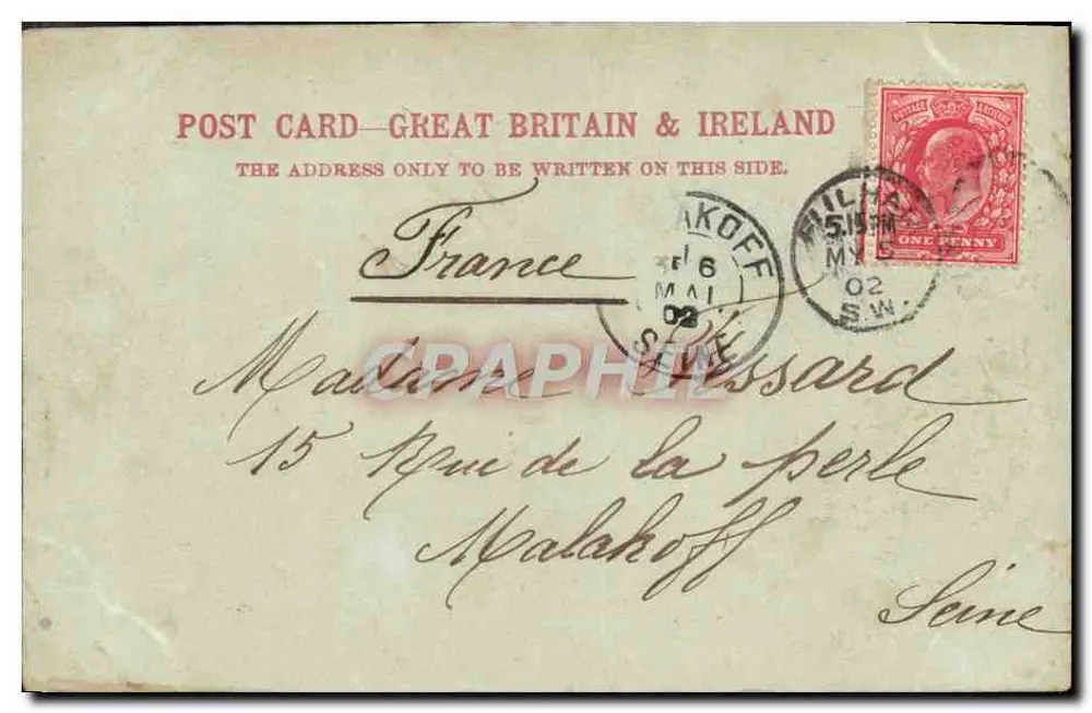 Mansion House — Londen — onbekende uitgever, n° 2884 - Achterkant