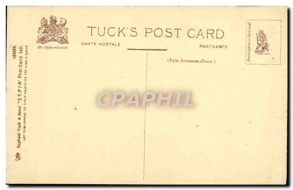 LONDON — THE HORSE GUARDS — Tuck & Sons - Rückseite