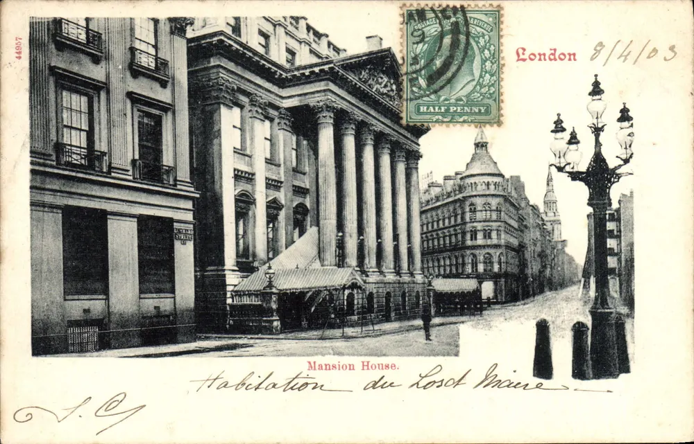 Mansion House — Londres — Imprime Post Card - Frente