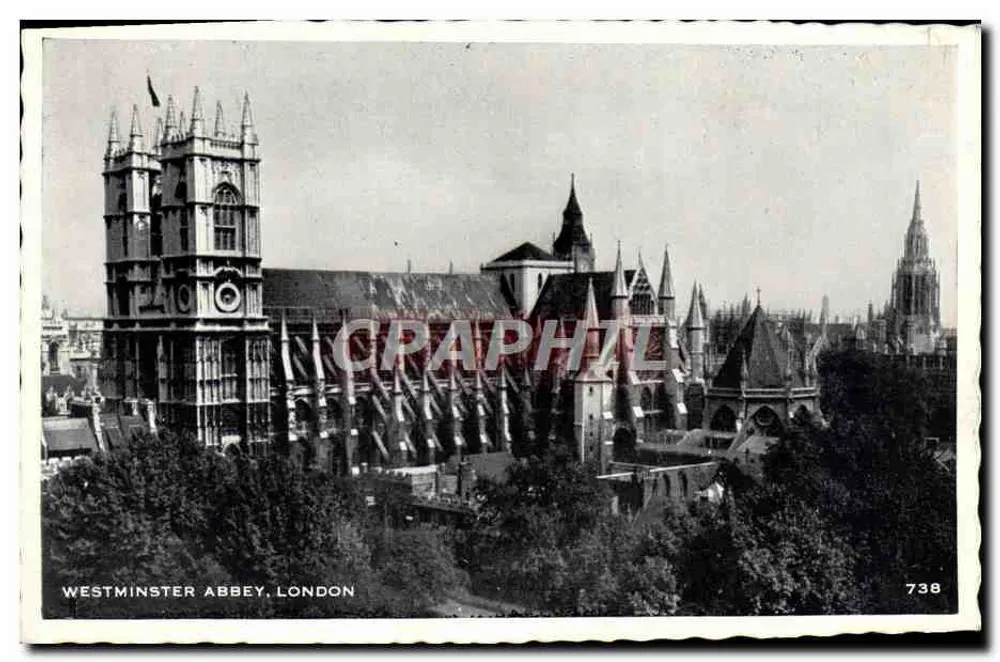 Abadia de Westminster, Londres — vista panorâmica — n° 738 - Frente