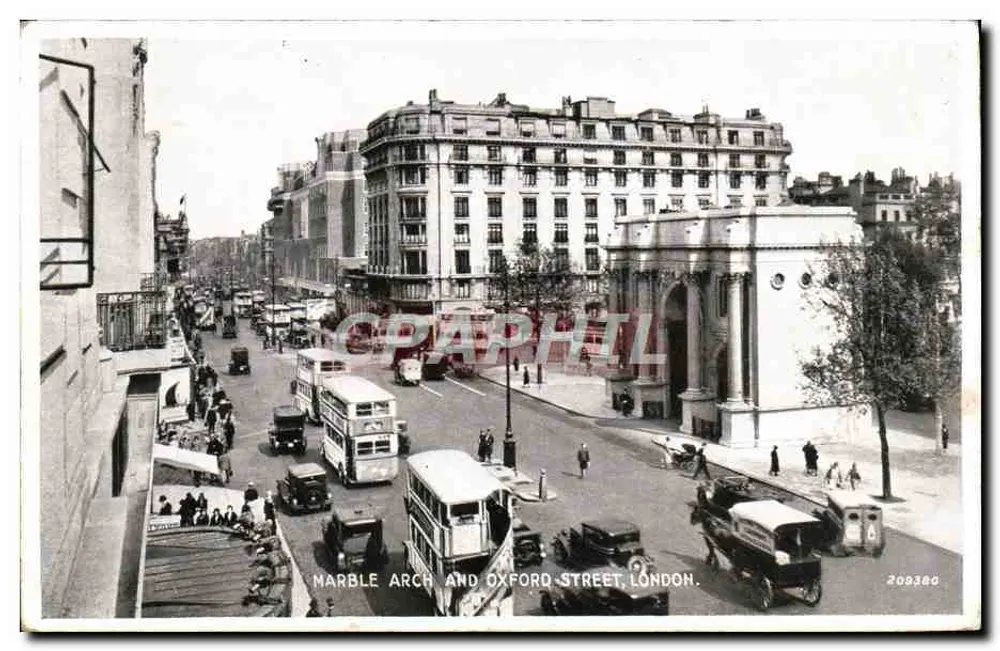 Marble Arch und Oxford Street, London — Valentine's Postcard — Verlag: Valentine's Postcard & Sons, Ltd. - Vorderseite