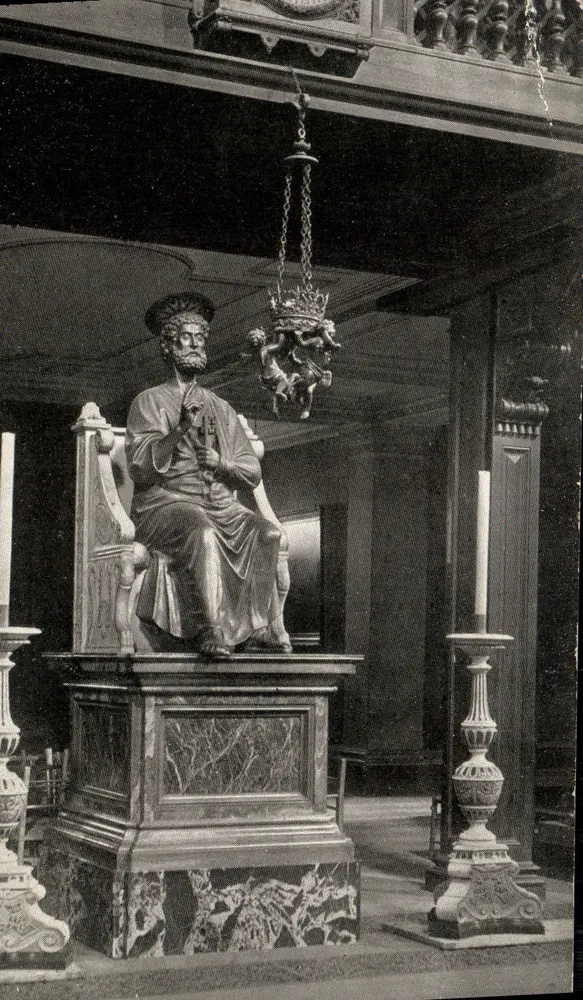 Estátua de São João Batista — Igreja de Gloucester — editor anônimo, número de série não visível - Frente