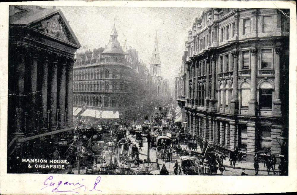Mansion House & Cheapside — vista urbana — Eugeni & Cie - Frente