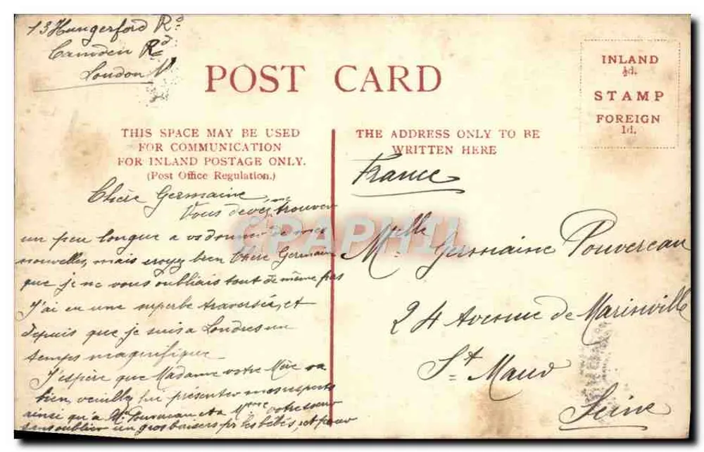Die Chambers des Parlaments, London — The Woodbury Series No. 519 — Verlag Woodbury - Rückseite