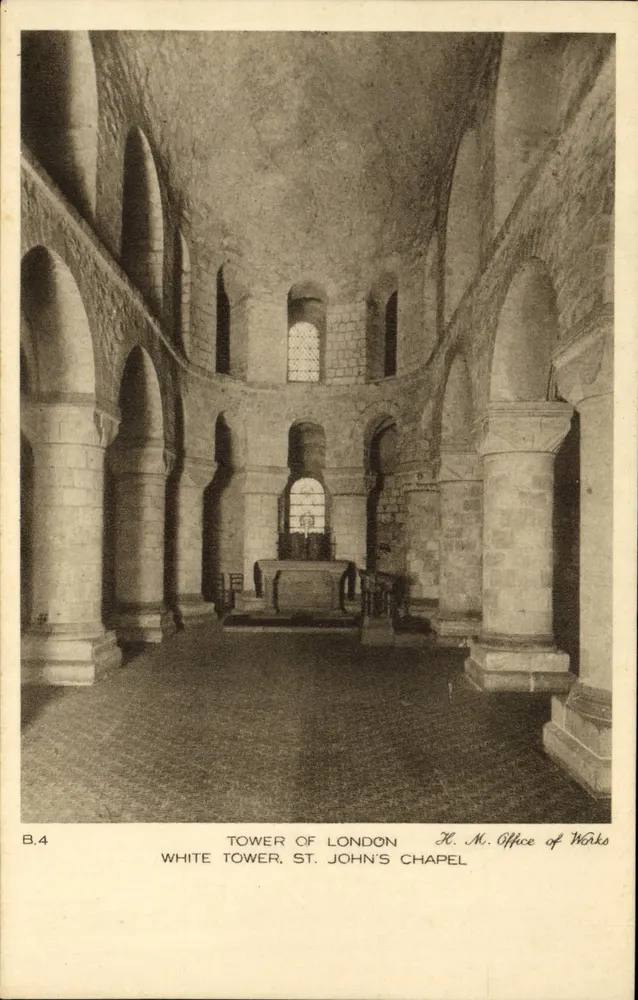 White Tower, St. John's Chapel — Tower of London — H.M. Office of Works - Vorderseite
