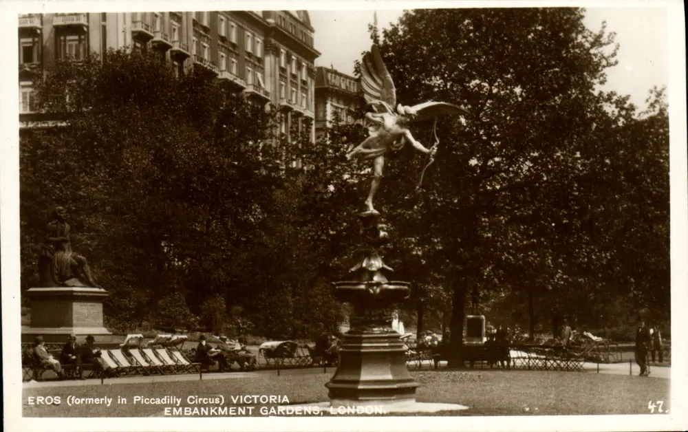 Éros (früher am Piccadilly Circus) — Victoria Embankment Gardens, London — Nr. 47 - Vorderseite