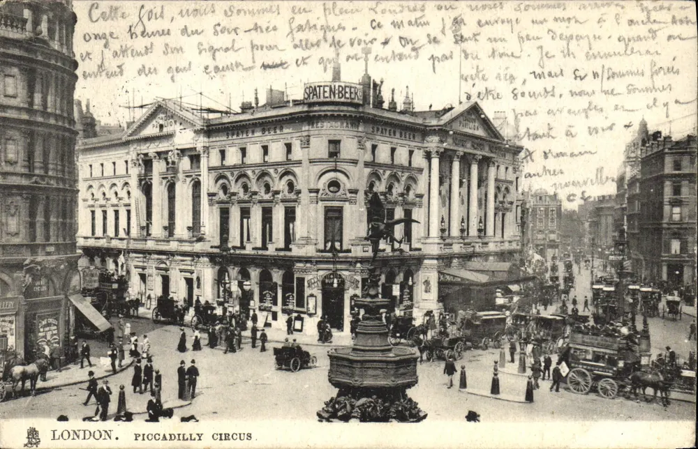 Londres — Place Piccadilly Circus — éditeur Raphael Tuck & Sons, série 2081 - Frente