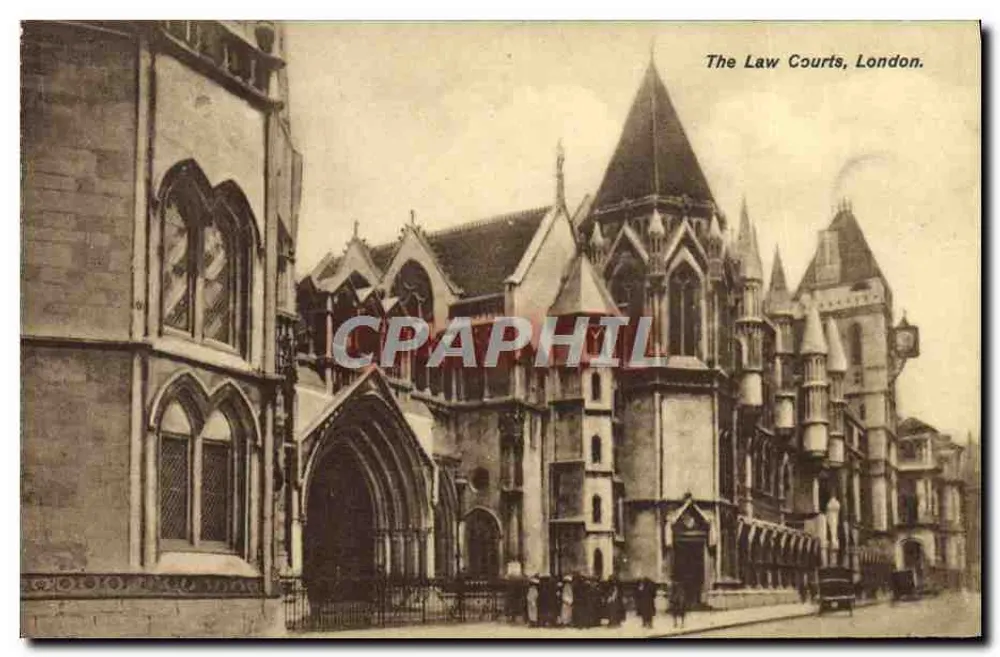 Os Tribunais, Londres — vista arquitetônica — editor não identificado, n° de série 8 - Frente