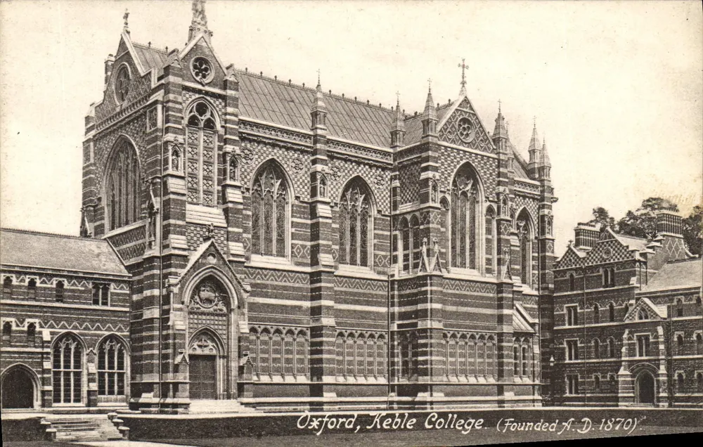 Oxford, Keble College — Fundado A.D. 1870 — Série Frith's - Frente