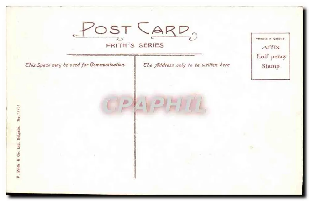 Oxford, Keble College — Fundado A.D. 1870 — Série Frith's - Verso