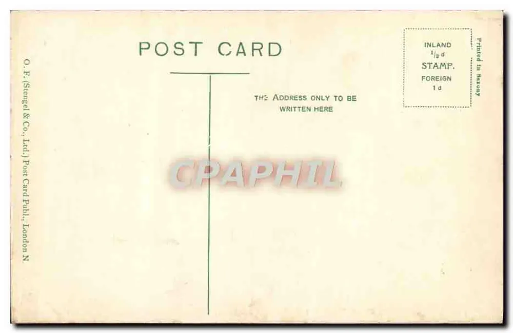 Oxford Street und Selfridges, London — Verlag O. F. Stengel & Co. Ltd., Seriennummer E 3884 - Rückseite
