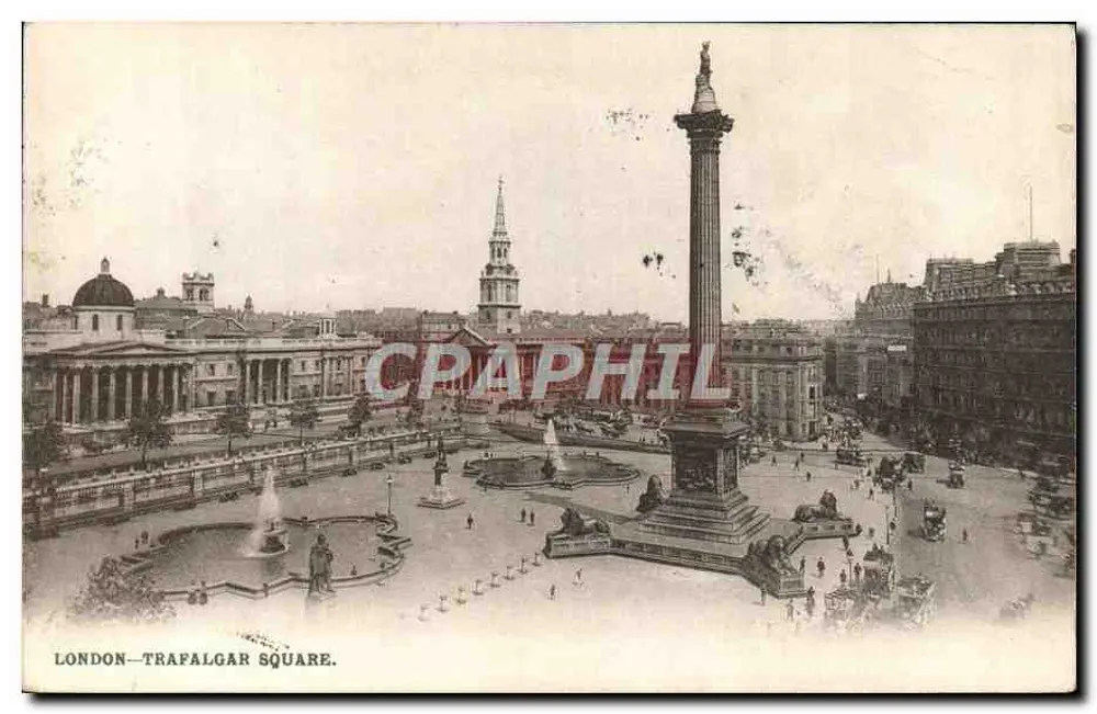 LONDRES — PRAÇA TRAFALGAR — The London Stereoscopic Company, série LEXCO - Frente
