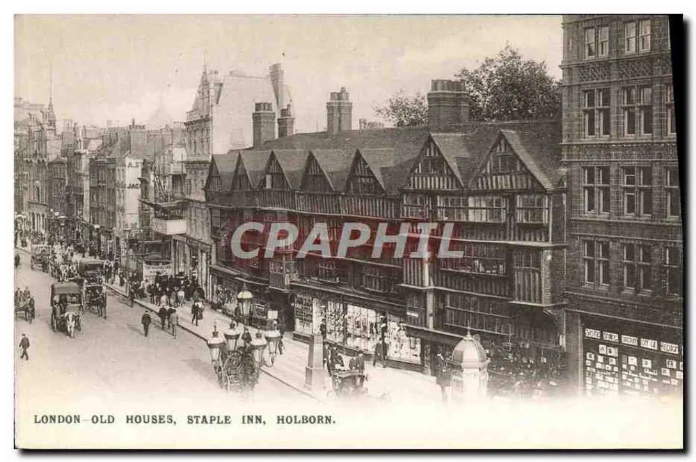 London — Alte Häuser, Staple Inn, Holborn — LESCO - Vorderseite