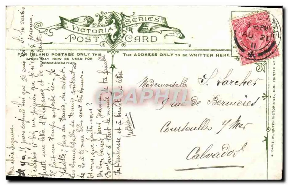 Ramsgate — Le Port — J. Davis & Co. n° 1423 - Verso