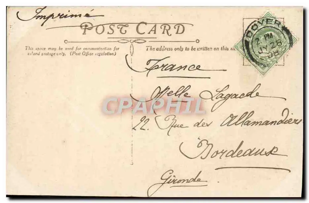 Dança de Morris — Episódio VI — Lambert Weston & Son Ltd. Dover /7 - Verso