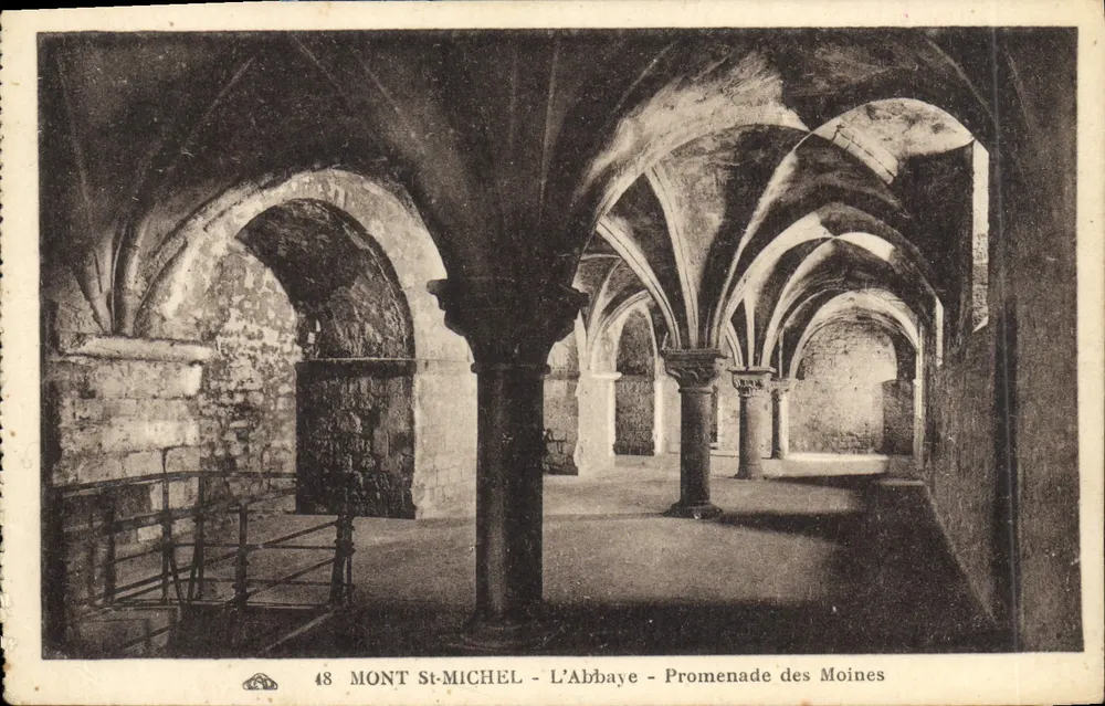 Mont-Saint-Michel — L'Abbaye — Promenade des Moines — éditeur : 3e Alsace, Imprimerie des Arts Photographiques, Strasbourg - Vorderseite