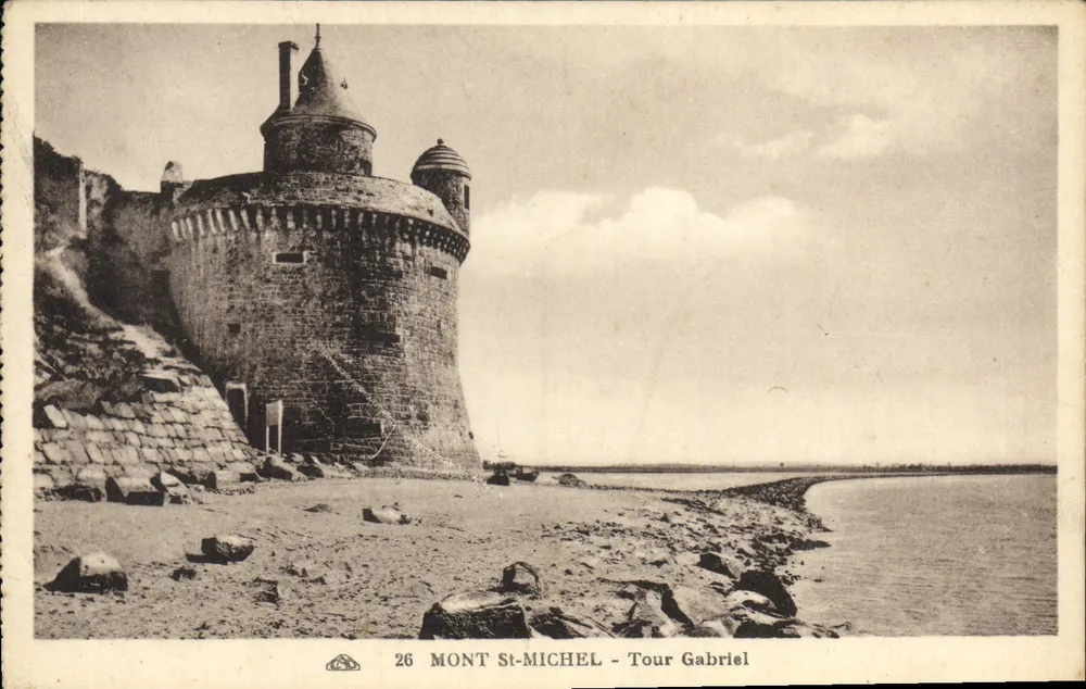 Mont-Saint-Michel — Torre Gabriel — C° Alhédéenne das Artes Impressivas - Frente