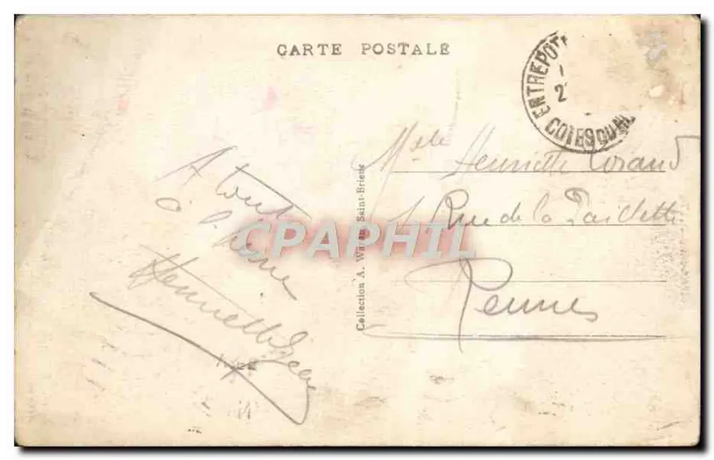 Cap Fréhel — Grutas da Bretanha pitoresca — A. W. 2928 - Verso