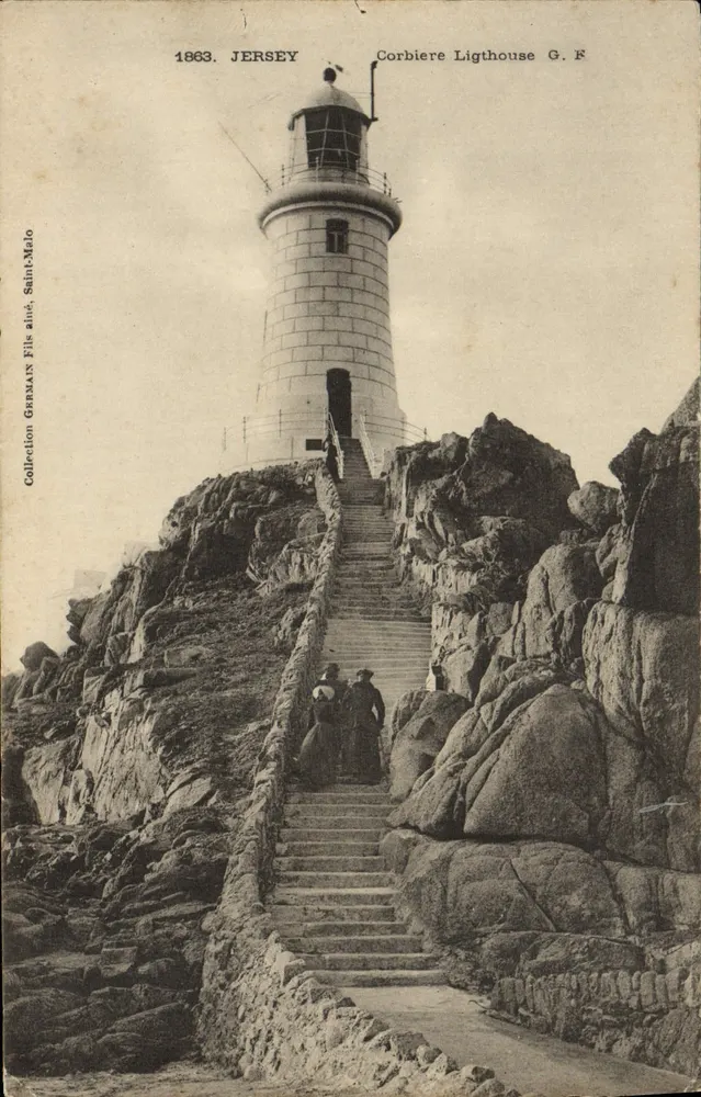 Farol de Corbière — Jersey — editora GERMAIN-Fils & Cie, Saint-Malo - Frente