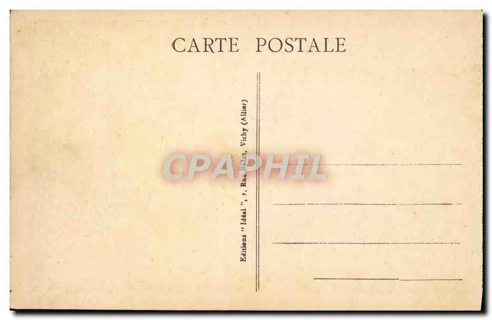 Vichy — Thermalbad — Haupteingang — Editions 'Idéal' n°444 - Rückseite