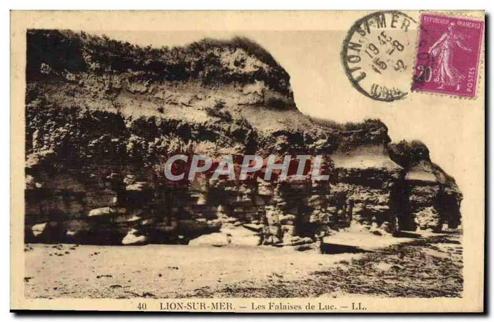 Lion-sur-Mer — Die Klippen von Luc — LL. — Verlag LL. Nr. 40 - Vorderseite