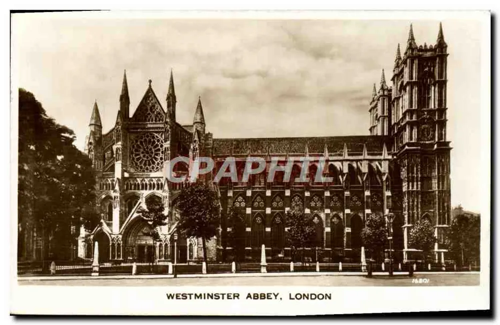Abadia de Westminster, Londres — vista da fachada — Valentine's Sons Ltd, n° 18801 - Frente