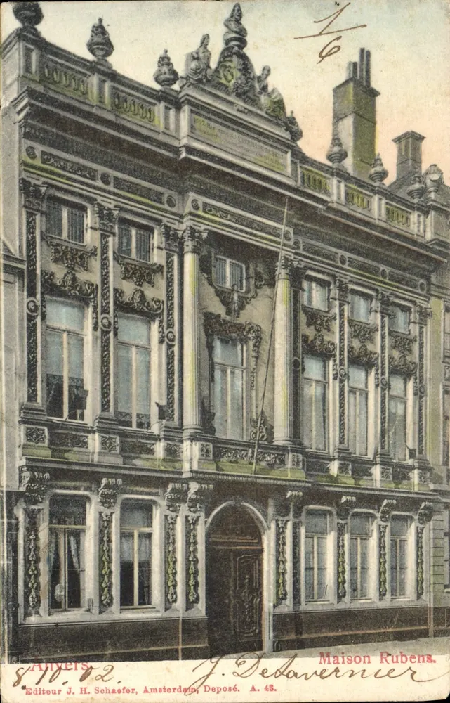 Casa Rubens — Amsterdam — Editor J. H. Schasfor, Depositado A. 48 - Frente