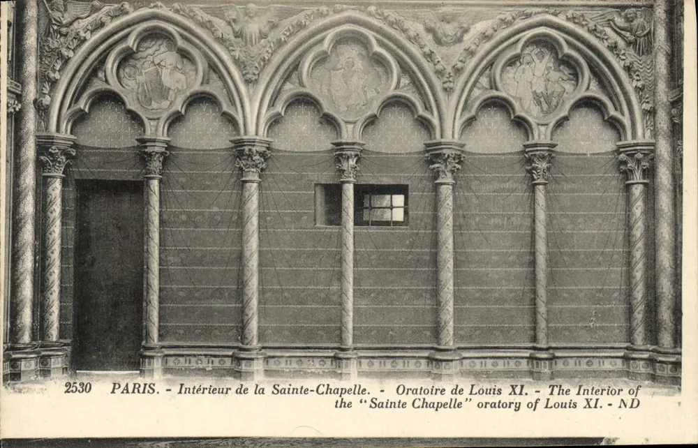 Paris - Innenansicht der Sainte-Chapelle - Oratorium von Louis XI - Vorderseite