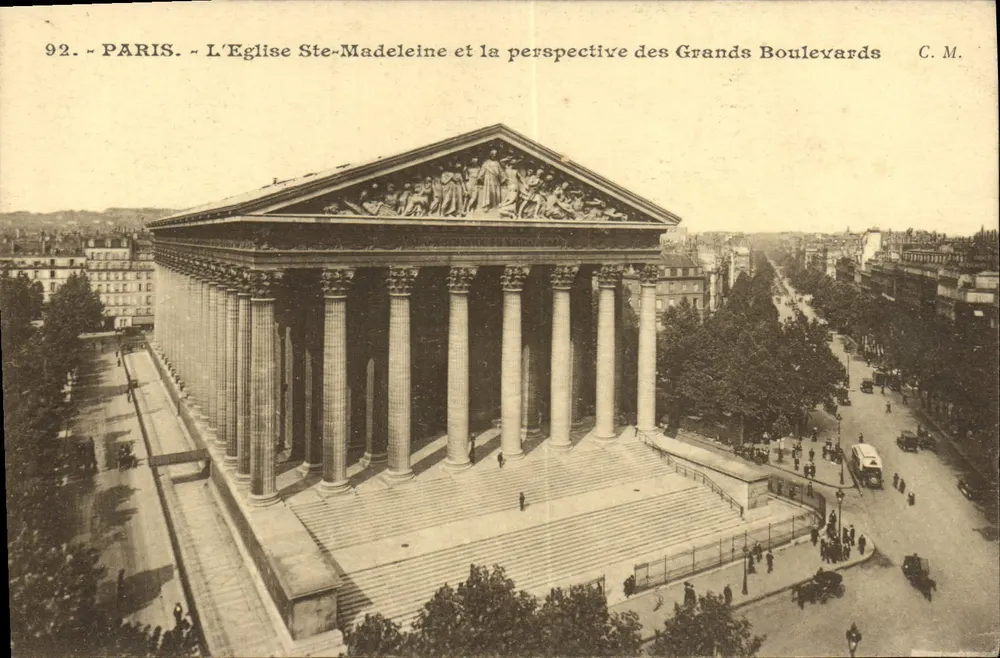 Paris - Die Kirche Sainte-Madeleine und die Perspektive der Grands Boulevards — C.M. n°92 - Vorderseite