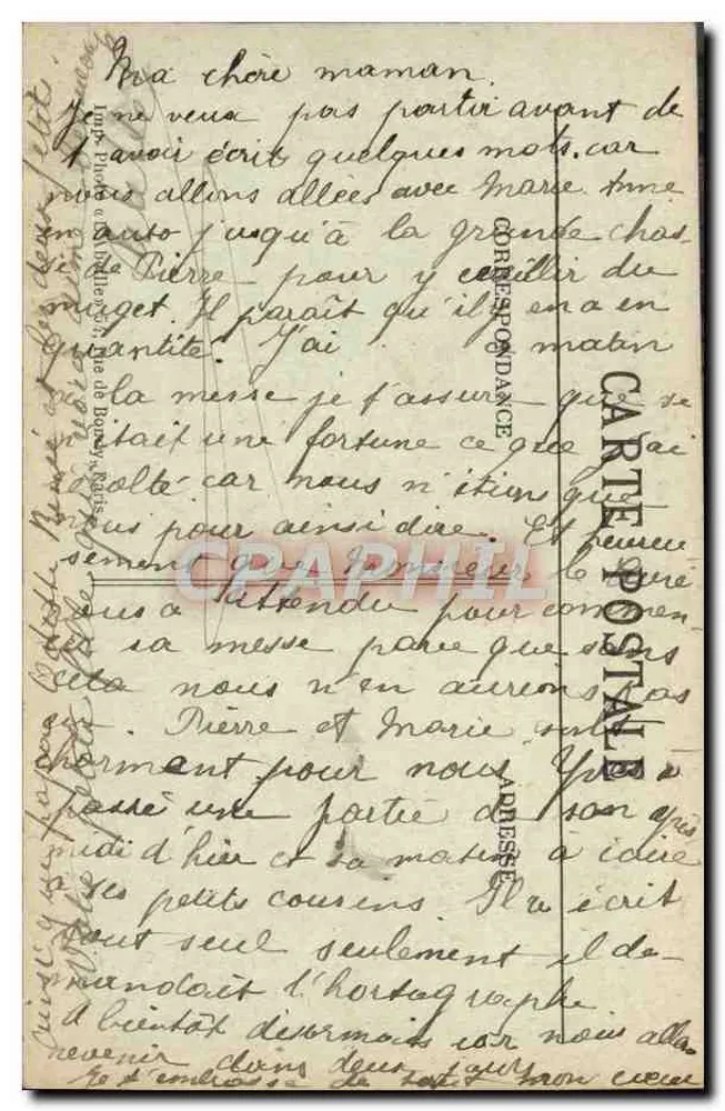 Paris — Igreja de Saint-Germain-l'Auxerrois e Prefeitura do Arrondissement — editor desconhecido, n° 62 - Verso