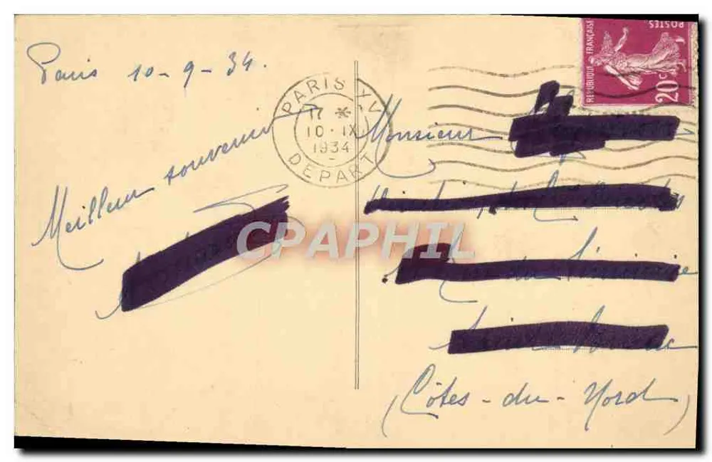 Paris — A Praça da Ópera — editor desconhecido, n° 2 - Verso