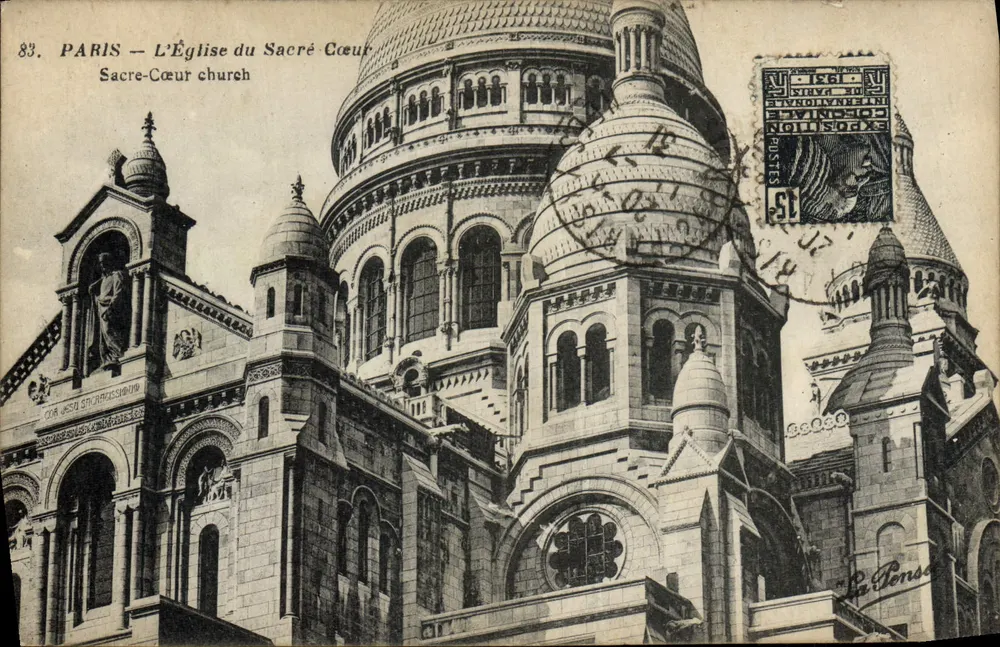 Paris — Die Kirche des Heiligen Herzens — Die Gedanke - Vorderseite