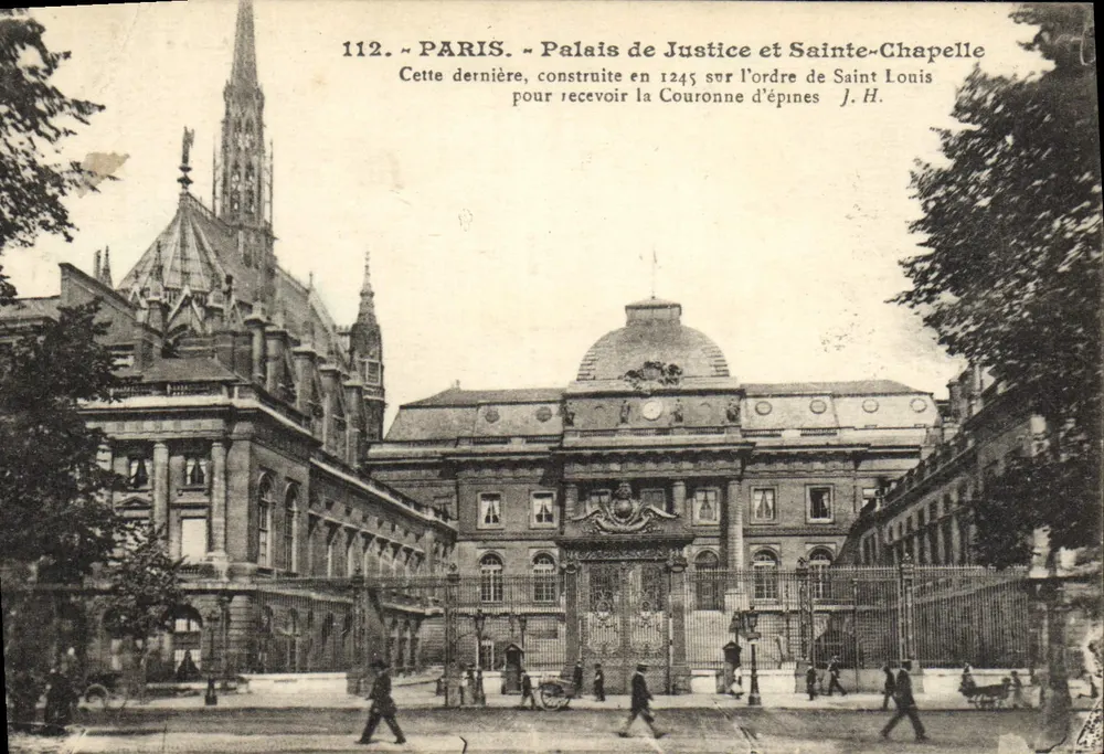 Paris — Palast der Gerechtigkeit und Sainte-Chapelle — Verlag J.H., Nr. 112 - Vorderseite
