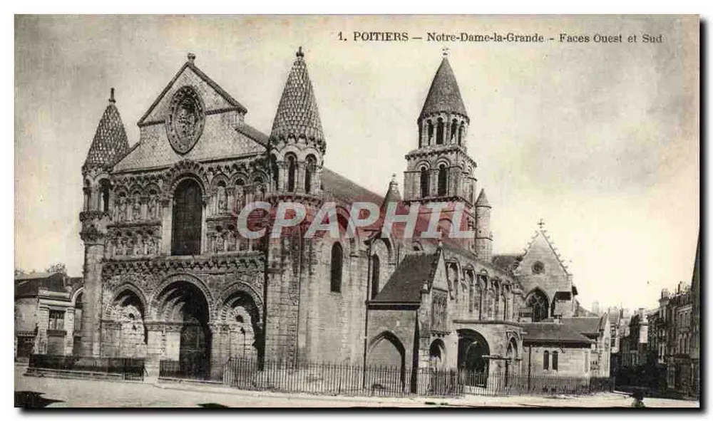 Poitiers — Notre-Dame-la-Grande — West- und Südfassade - Vorderseite