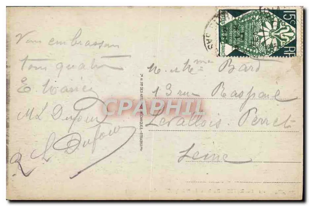 Biarritz - Rochos de Milady (Costa dos Basques) — n° 141 - Verso